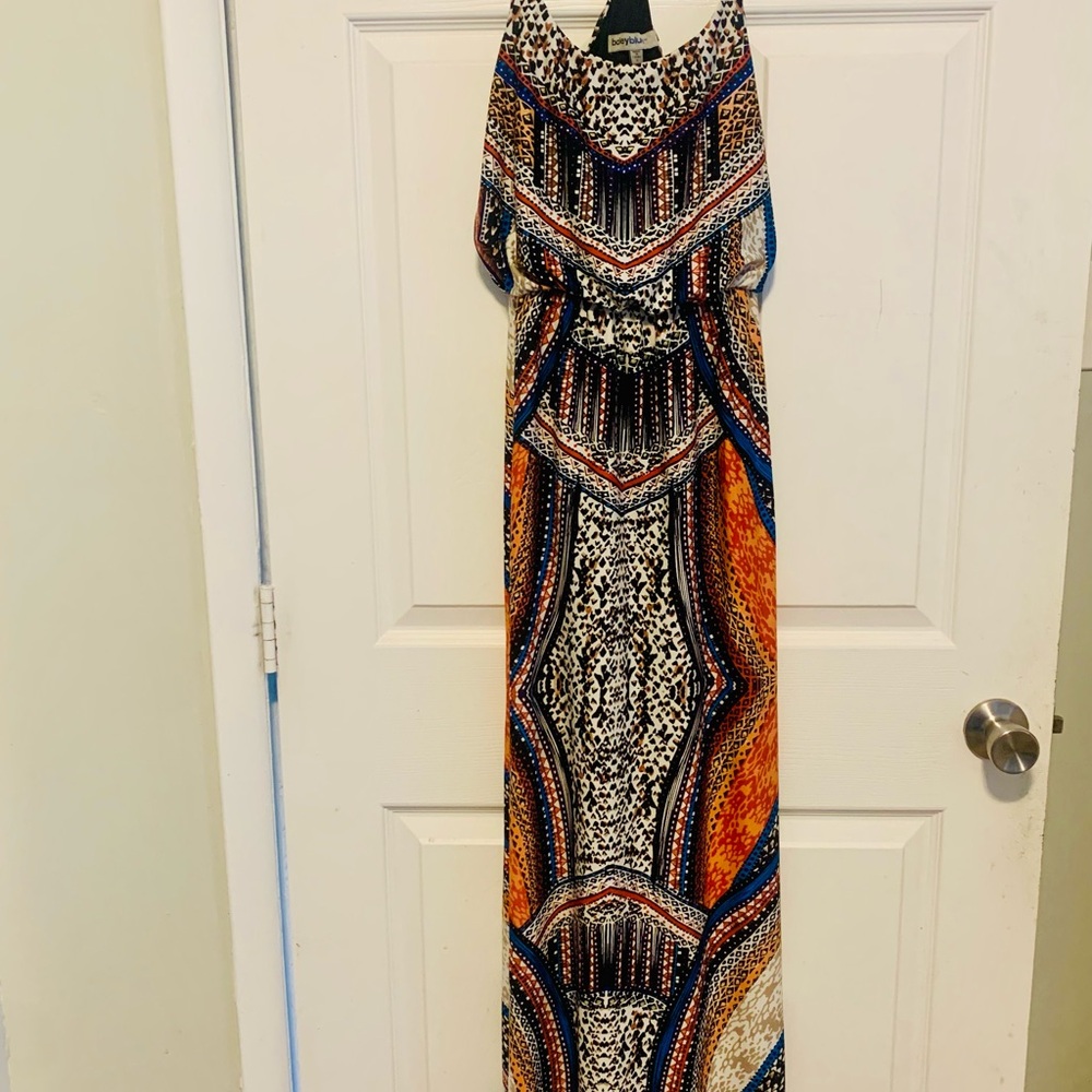 Multicolor Patterned Maxi Dress